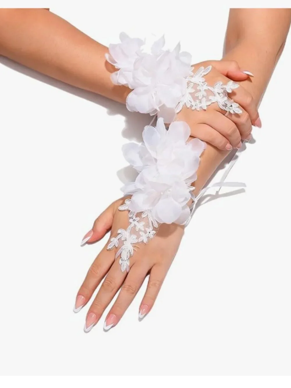 Flower Fingerless Gloves